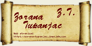 Zorana Tupanjac vizit kartica